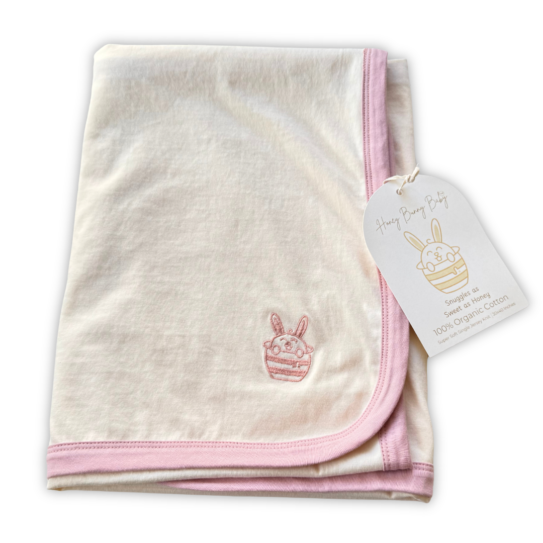 Honey Bunny Baby Blanket - Blush Bloom
