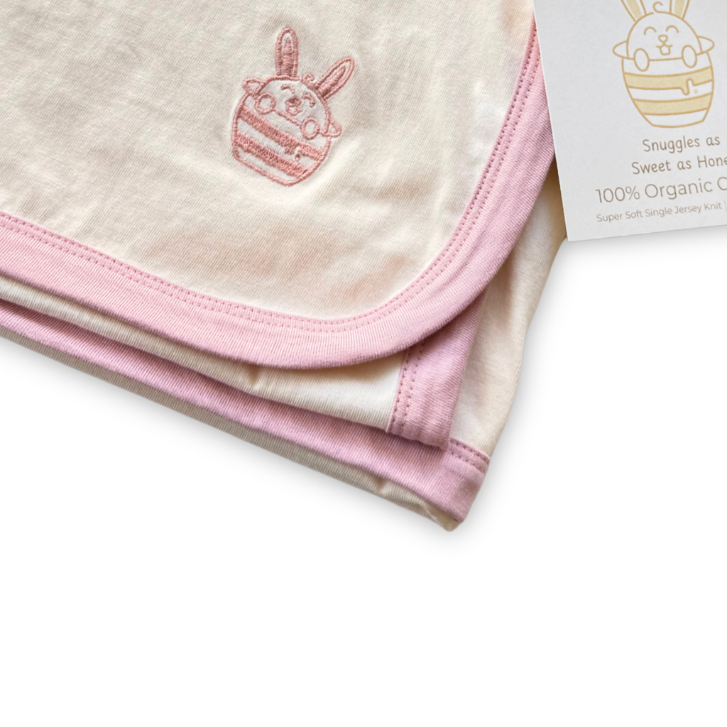 Honey Bunny Baby Blanket - Blush Bloom