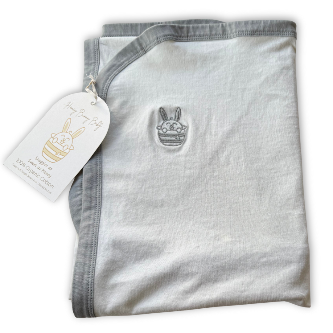 Honey Bunny Baby Blanket - Dove Drift