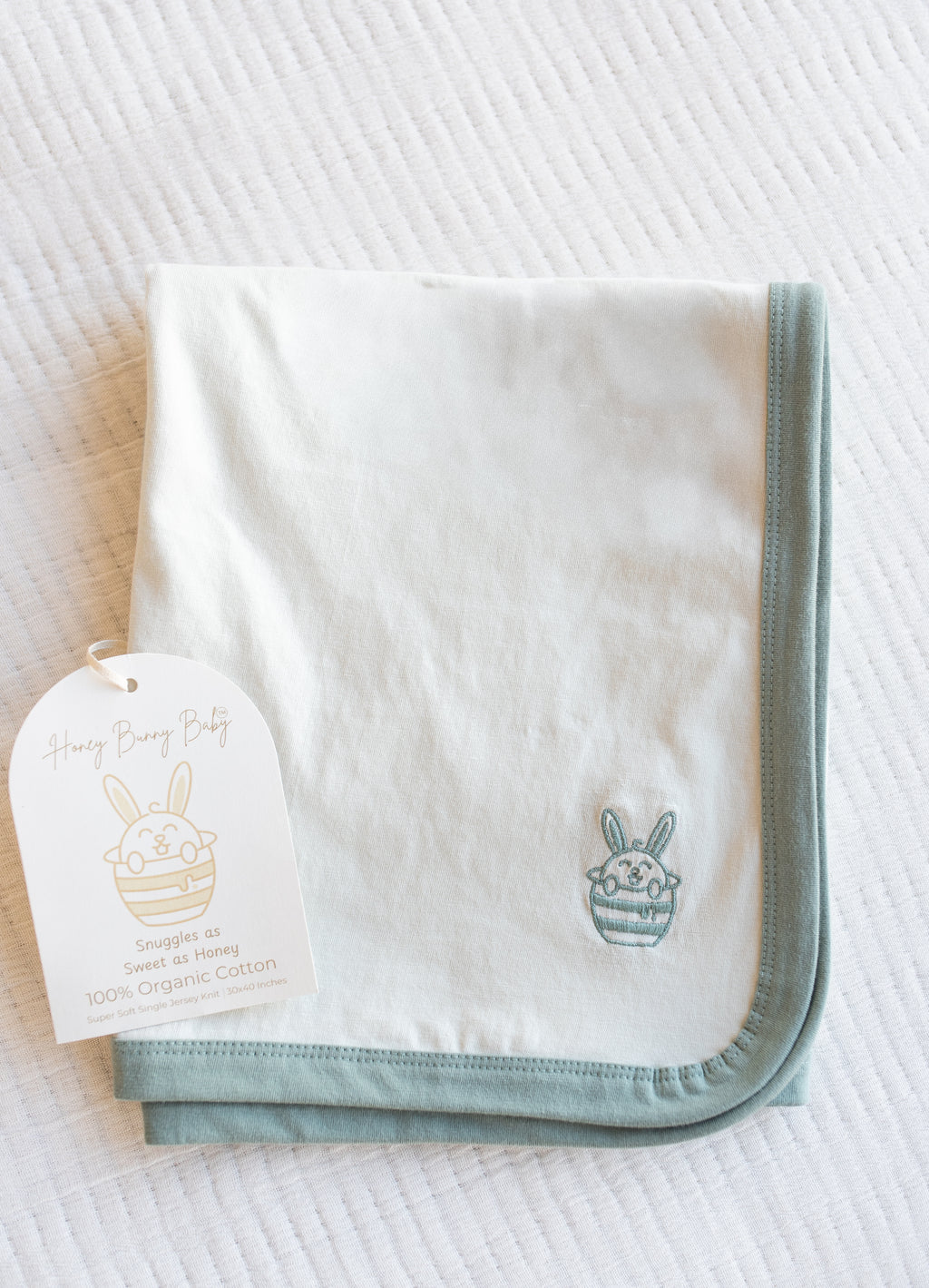 Organic Cotton Baby Blanket - Dove Drift