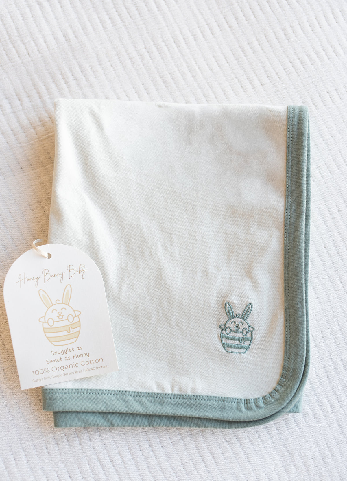 Organic Cotton Baby Blanket - Dove Drift