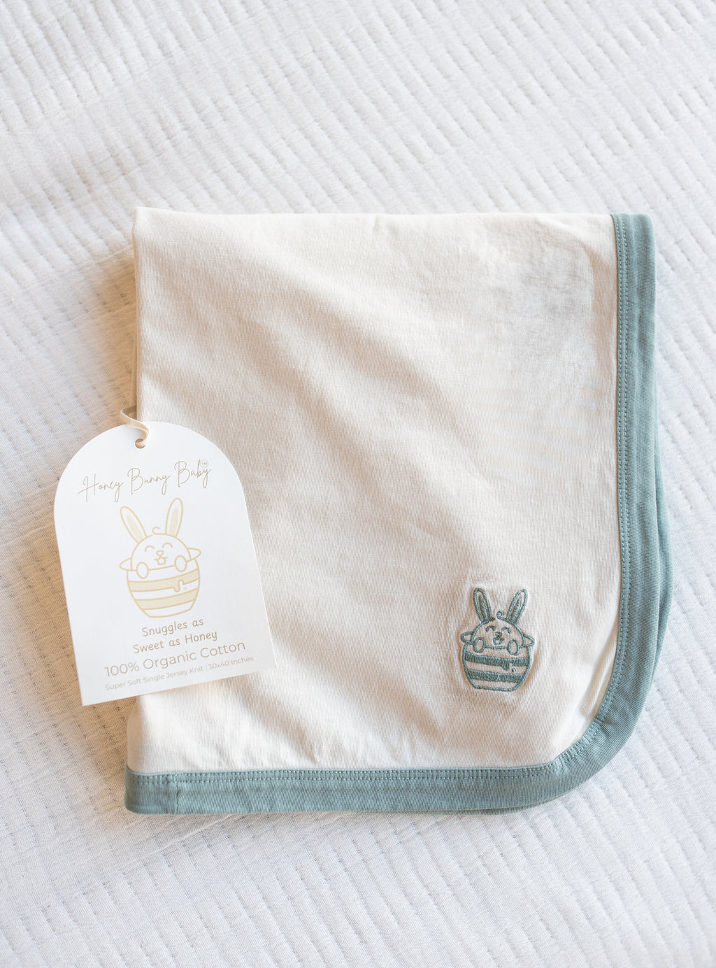 Organic Cotton Baby Blanket - Ocean Sand LIMITED EDITION