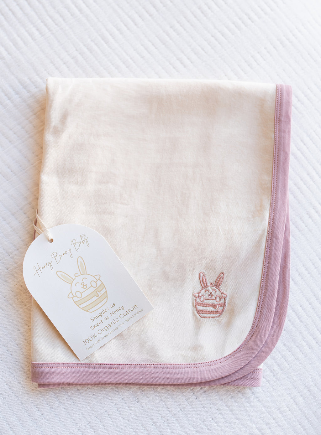 Organic Cotton Baby Blanket - Blush Bloom