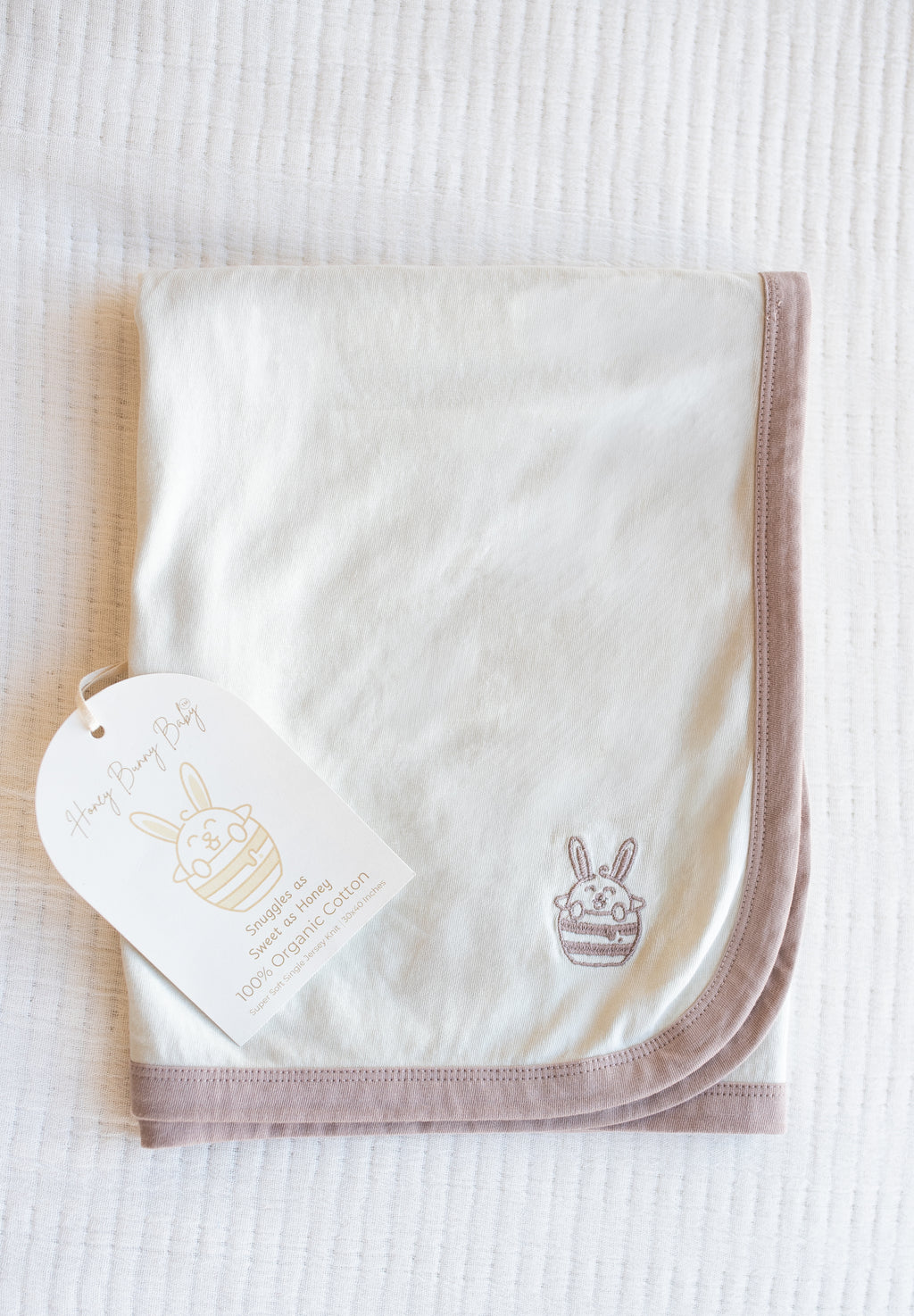Organic Cotton Baby Blanket - Dusted Mauve LIMITED EDITION